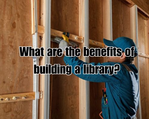 A built-in library case takes shape.