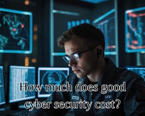 a cybersecurity worker seriously working