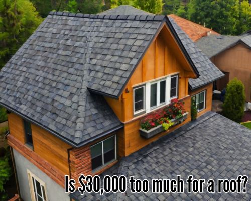 a home with expensive roofing
