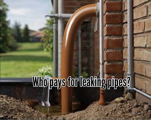 a leaky home pipe outside the home